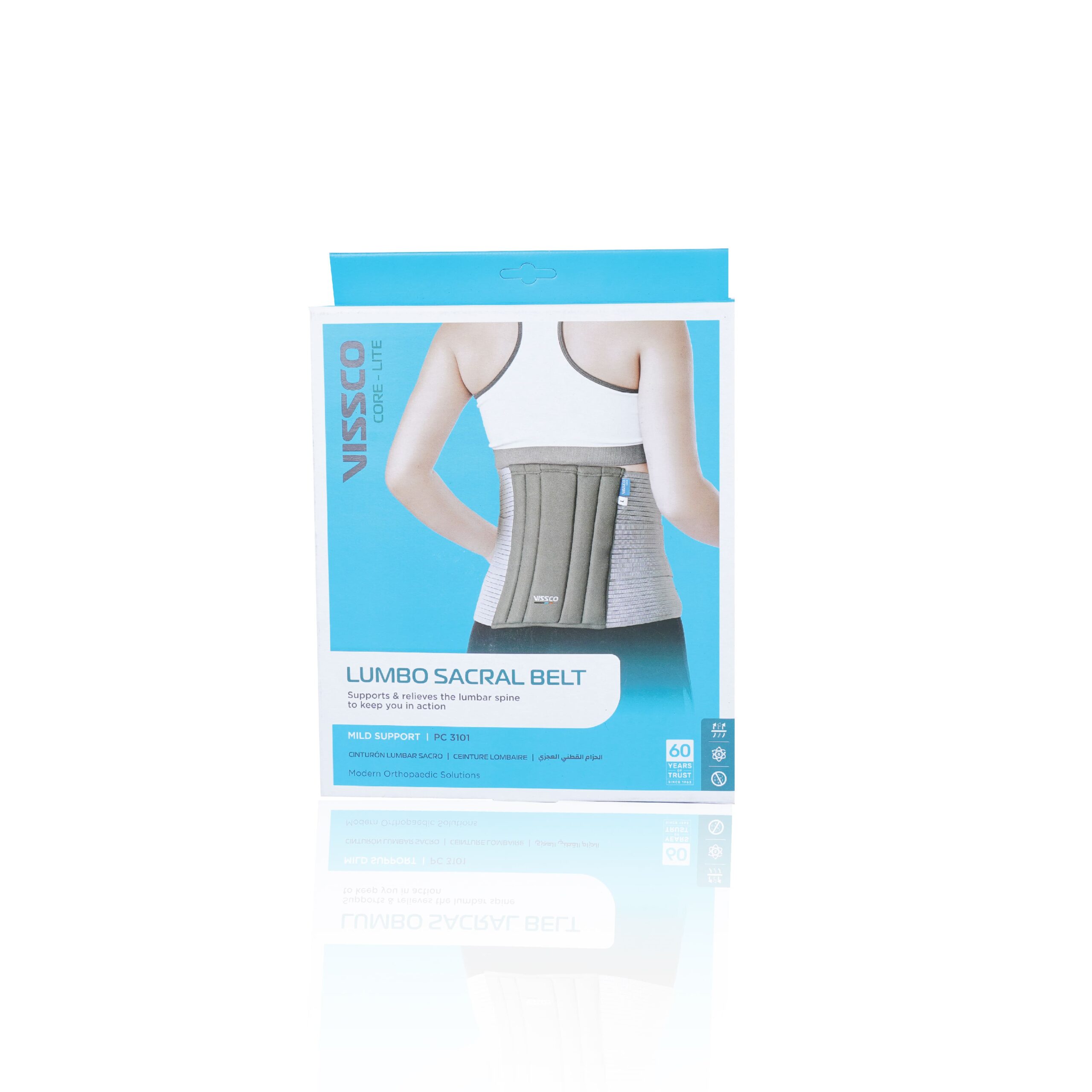 Vissco Lumbocare Support Belt (Grey)